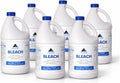 Liquid Chlorine Bleach Gallon – 6Pcs 1 Gallon Jug Bleach for Laundry, Household Cleaning, Commercial Use - Highly Concentrated Formula Bathroom Cleaner Ideal for Kitchen Surfaces, Tiles, Floors