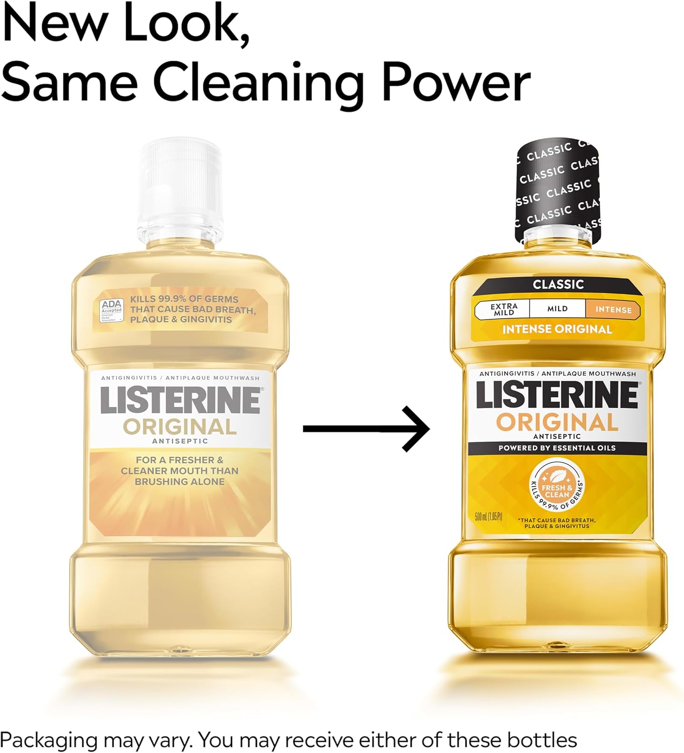 Listerine Original Intense Antiseptic Oral Care Mouthwash to Kill 99.9% of Germs that Cause Bad Breath, Plaque and Gingivitis, ADA-Accepted Mouthwash, Intense Original Flavored Oral Rinse, 1.5 L