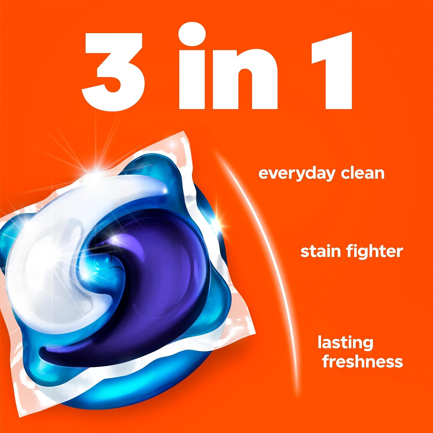 Tide PODS laundry detergent pacs, 3-in-1 Stain Remover, Odor Fighter, Color Protector, 42 Count, HE compatible, Original Scent