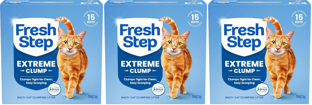 Fresh Step Advanced Odor Shield Light Weight Multi Cat Clumping Litter with Febreze Freshness, Ammonia Block Technology, 18.5 lb. Box, Pack of 2