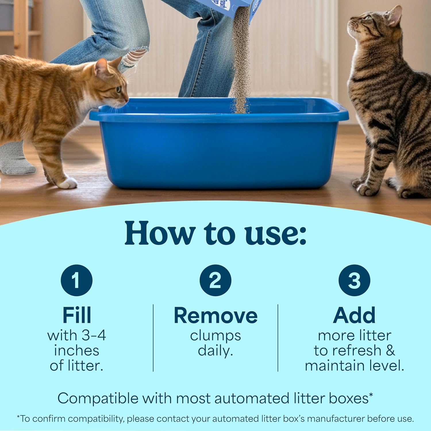 Fresh Step Advanced Odor Shield Light Weight Multi Cat Clumping Litter with Febreze Freshness, Ammonia Block Technology, 18.5 lb. Box, Pack of 2