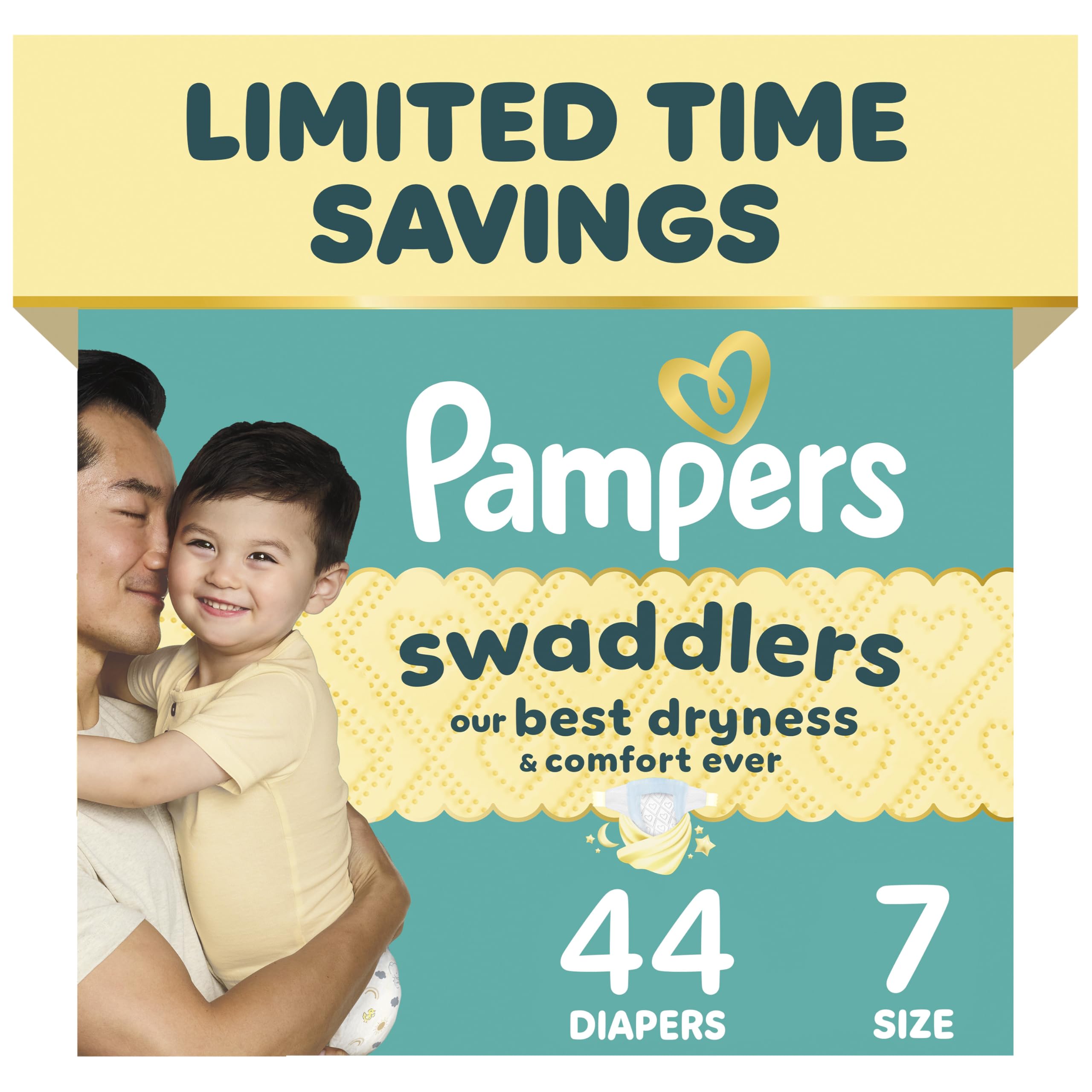 Pampers Swaddlers Newborn Diapers, Size Newborn (10 lbs), 84 Count, Fragrance Free, Hypoallergenic, Absorbent, Pediatrician Recommended, Skin Safe