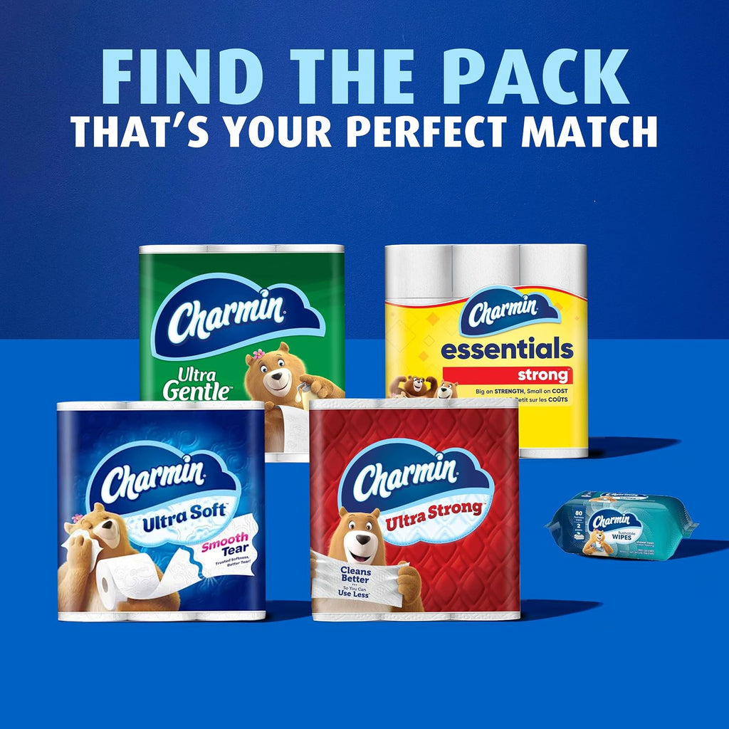Charmin Ultra Soft Toilet Paper, 12 Mega Rolls = 24 Regular Rolls, 2-ply Bath Tissue