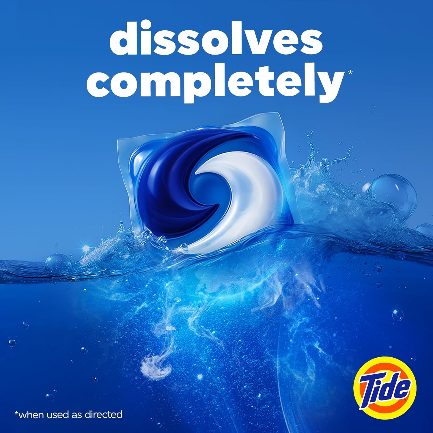 Tide PODS laundry detergent pacs, 3-in-1 Stain Remover, Odor Fighter, Color Protector, 42 Count, HE compatible, Original Scent