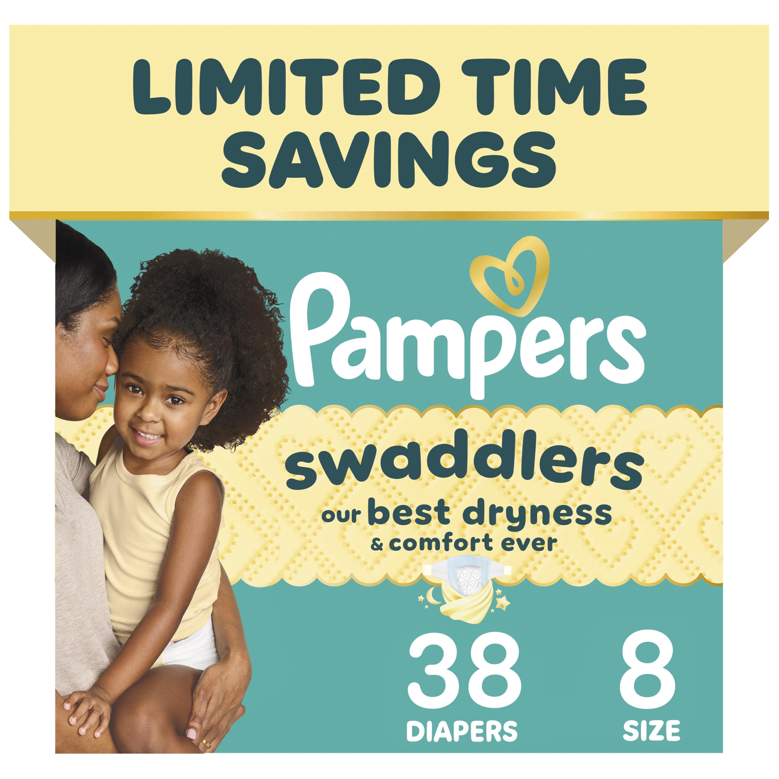 Pampers Swaddlers Newborn Diapers, Size Newborn (10 lbs), 84 Count, Fragrance Free, Hypoallergenic, Absorbent, Pediatrician Recommended, Skin Safe