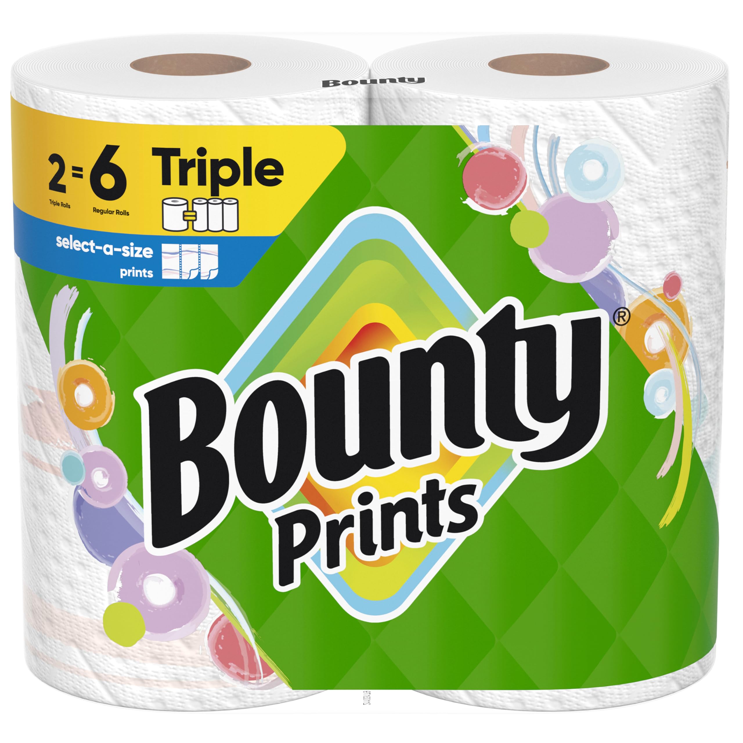 Bounty Select-A-Size Paper Towels, White, 8 Triple Rolls = 24 Regular Roll