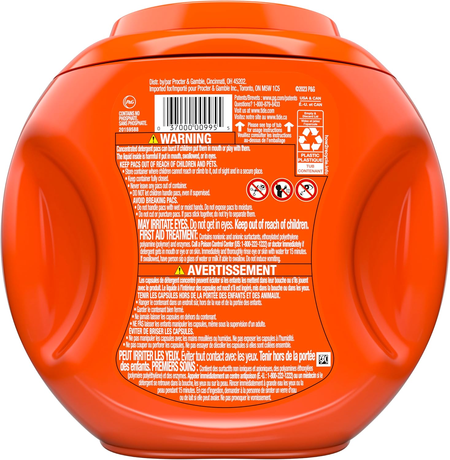 Tide PODS laundry detergent pacs, 3-in-1 Stain Remover, Odor Fighter, Color Protector, 42 Count, HE compatible, Original Scent