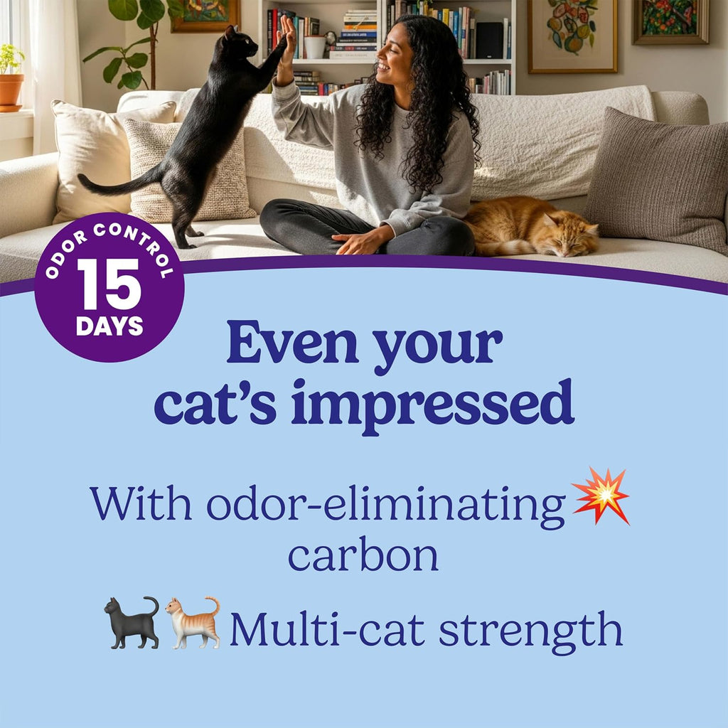 Fresh Step Advanced Odor Shield Light Weight Multi Cat Clumping Litter with Febreze Freshness, Ammonia Block Technology, 18.5 lb. Box, Pack of 2