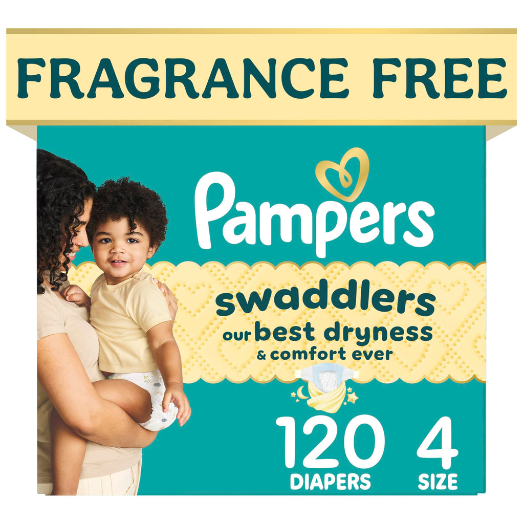 Pampers Swaddlers Newborn Diapers, Size Newborn (10 lbs), 84 Count, Fragrance Free, Hypoallergenic, Absorbent, Pediatrician Recommended, Skin Safe