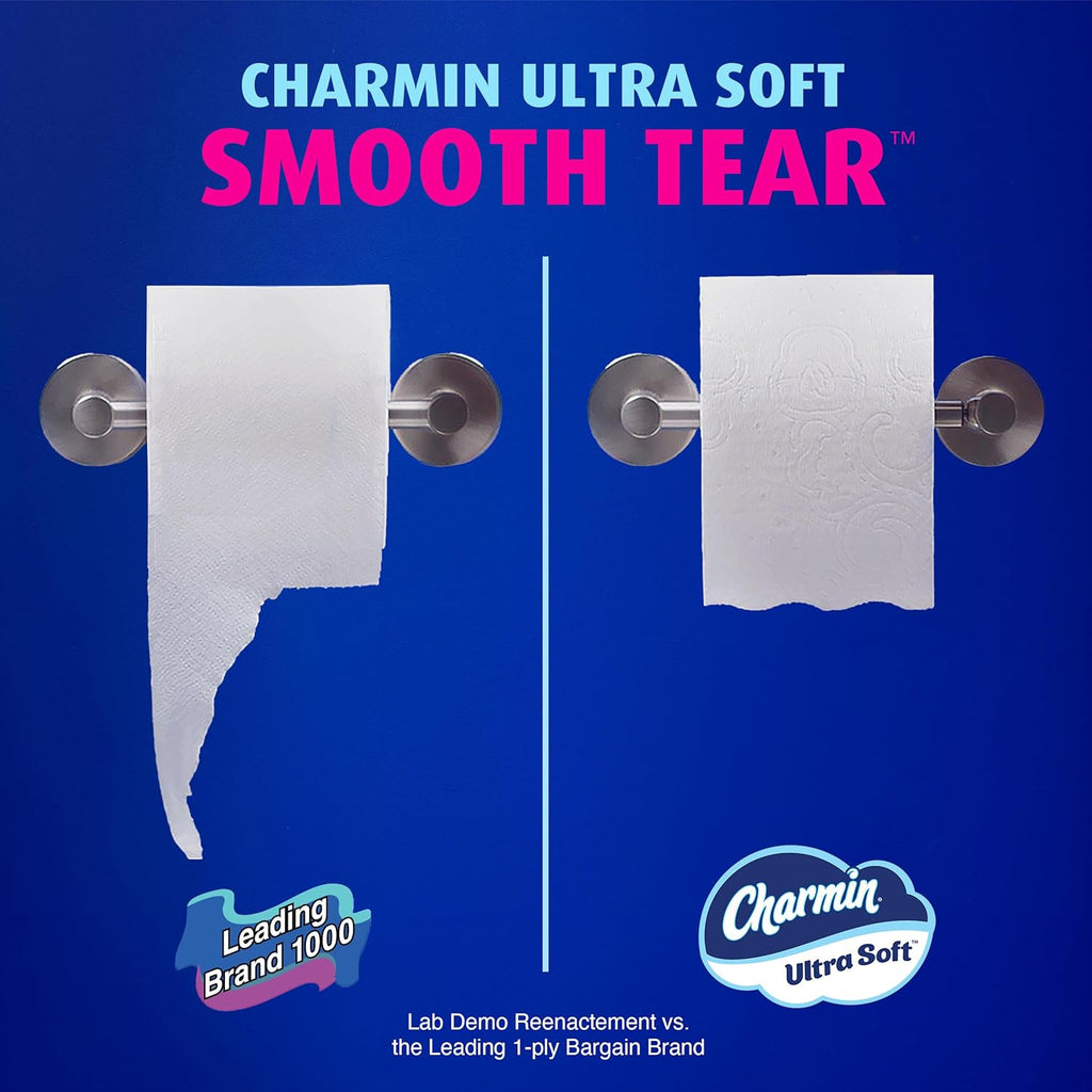 Charmin Ultra Soft Toilet Paper, 12 Mega Rolls = 24 Regular Rolls, 2-ply Bath Tissue