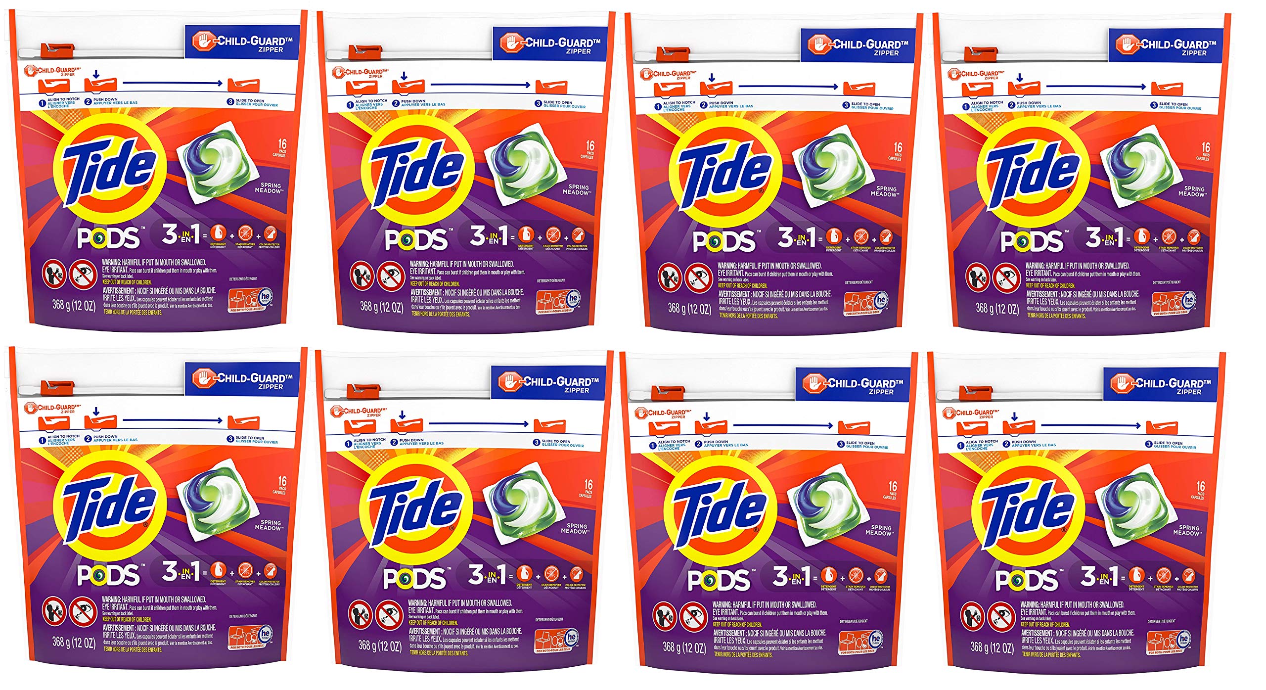 Tide PODS laundry detergent pacs, 3-in-1 Stain Remover, Odor Fighter, Color Protector, 42 Count, HE compatible, Original Scent